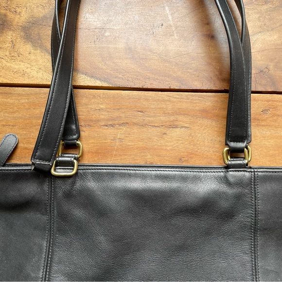 Vintage Coach Black Leather 4065 Light Tote Bag *Project* - Picture 5 of 13